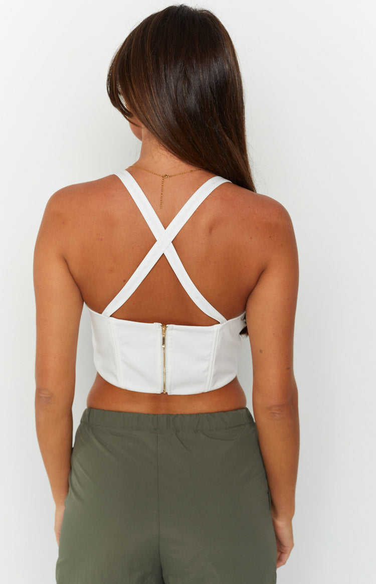 Lillee White Corset Top
