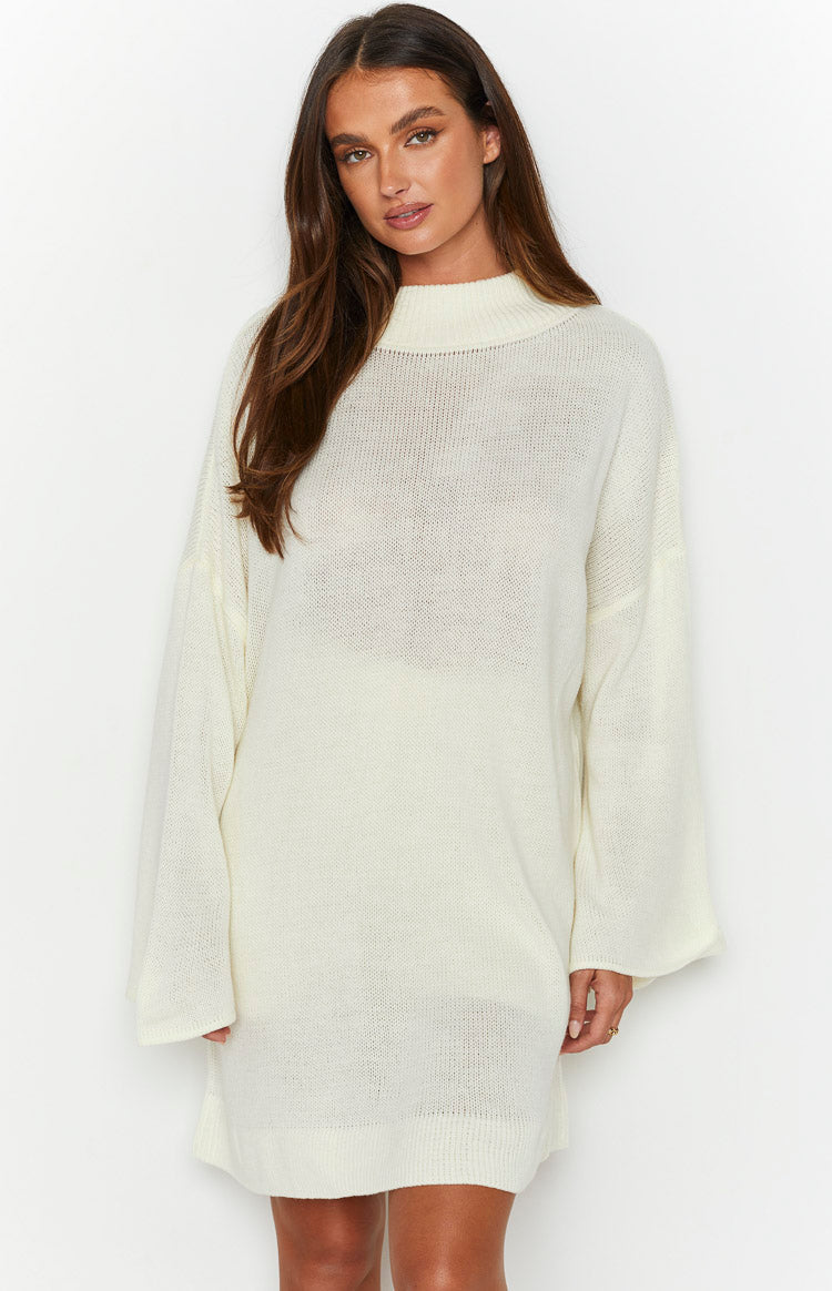 SNDYS Seeker White Knit Top