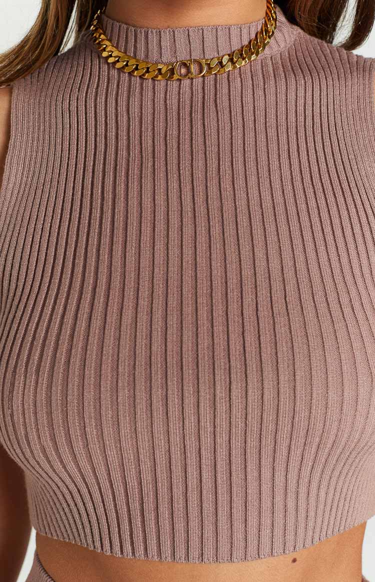 Zayrah Mocha Knit Tank