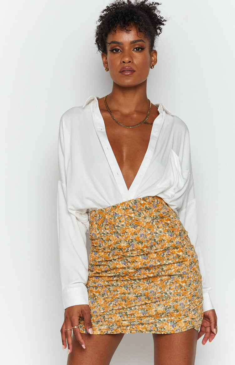 Homecoming Queen Skirt Mustard