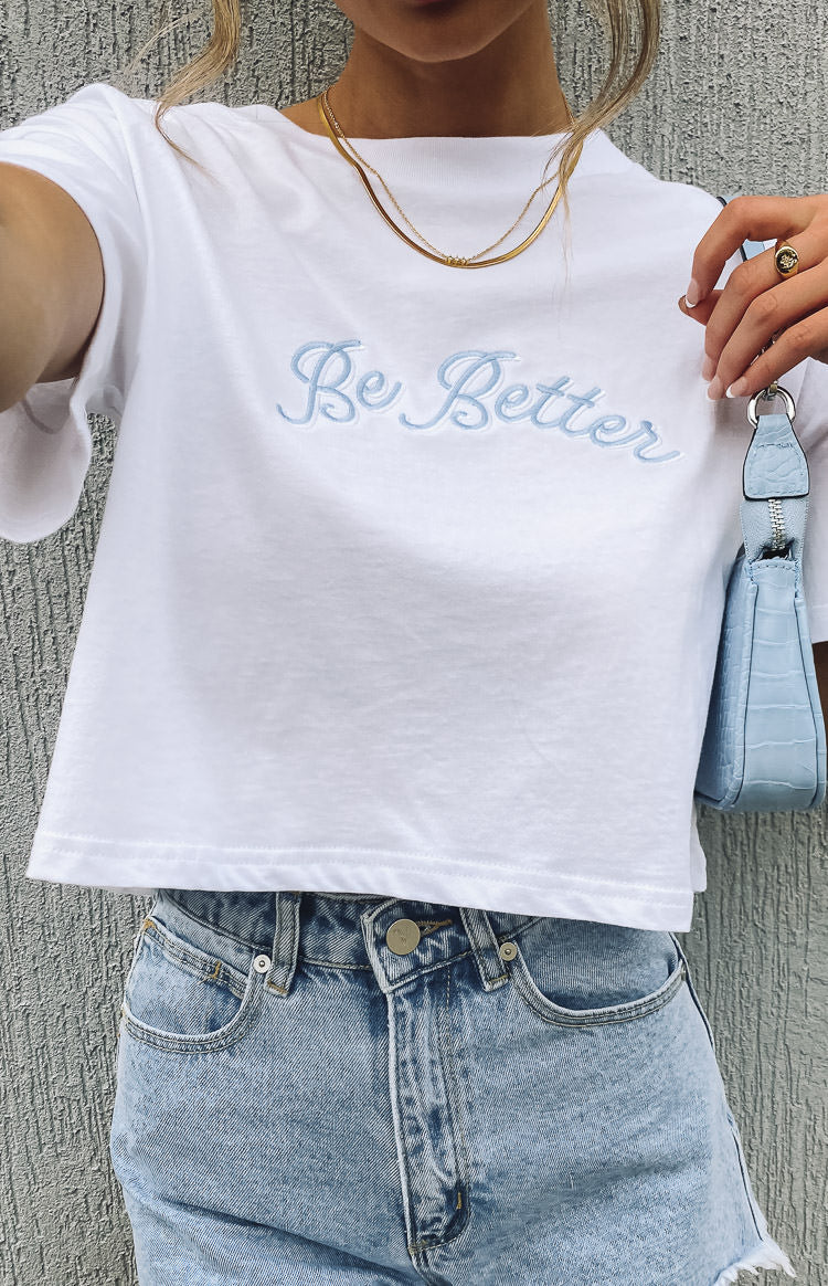 Be Better Crop Top White