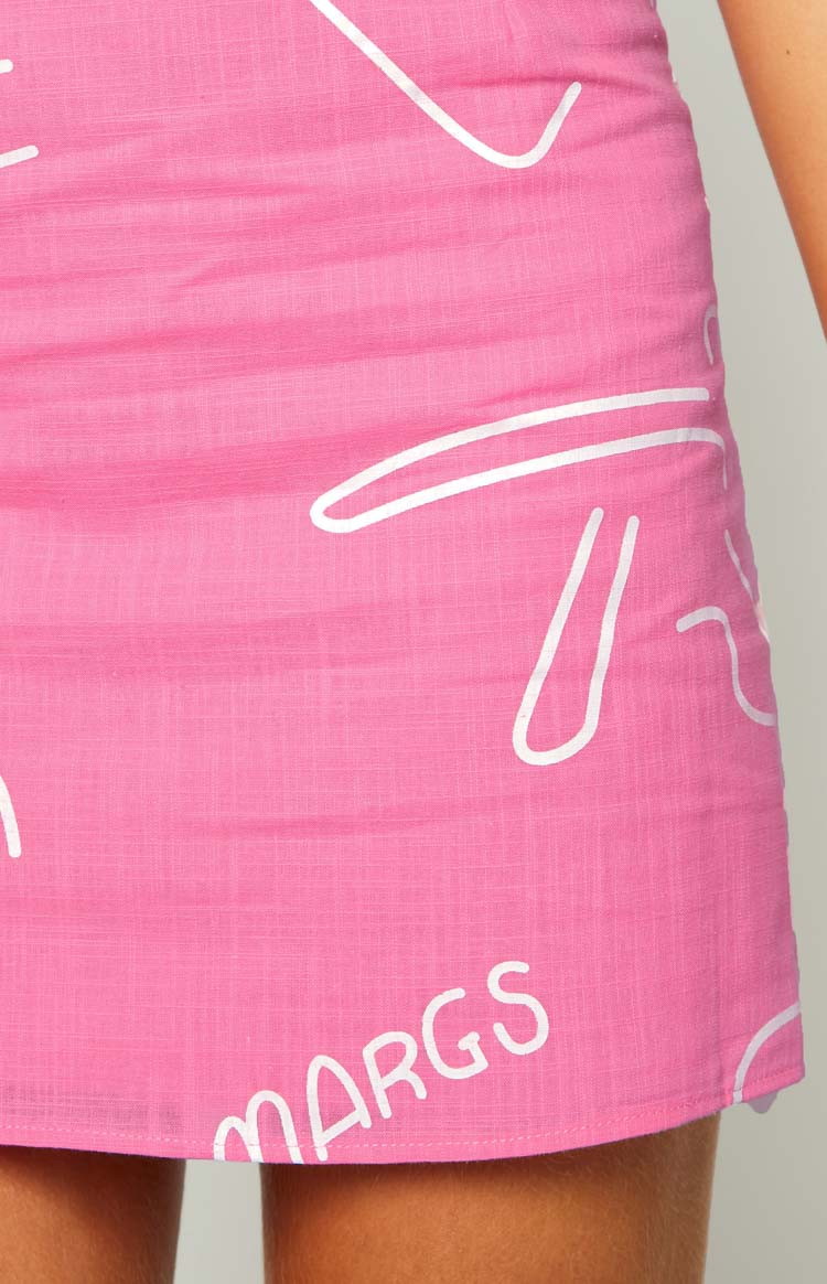 Most Girls Pink Graphic Print Mini Skirt