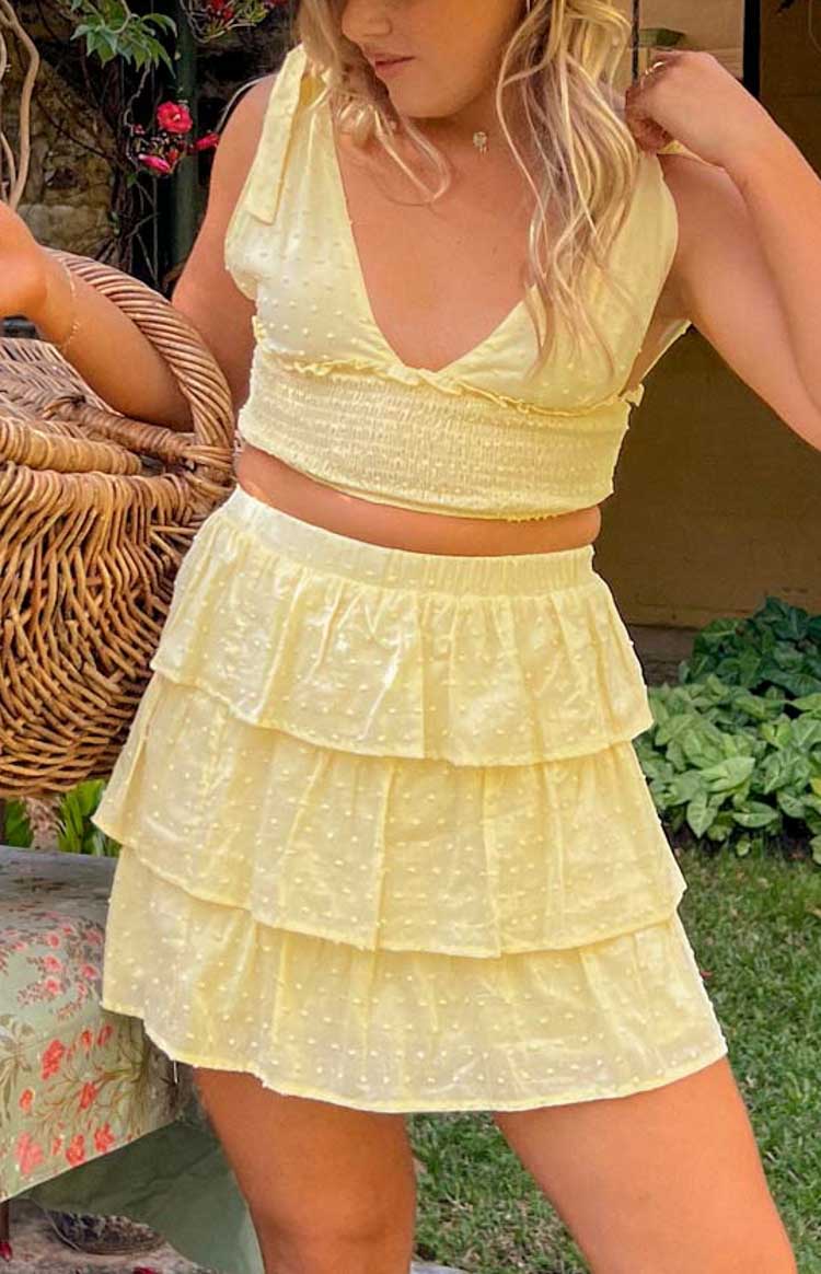 Madelyn Yellow Mini Skirt