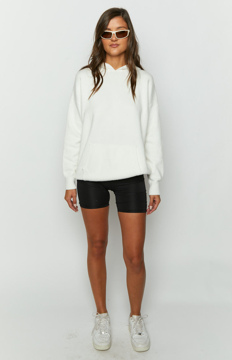 Story of Me White Knitted Hoodie