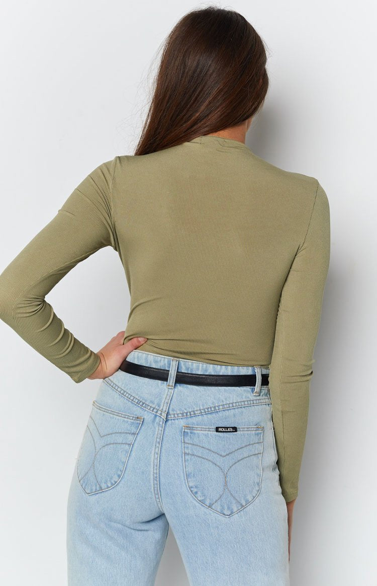 Rivian Cut Out Bodysuit Khaki