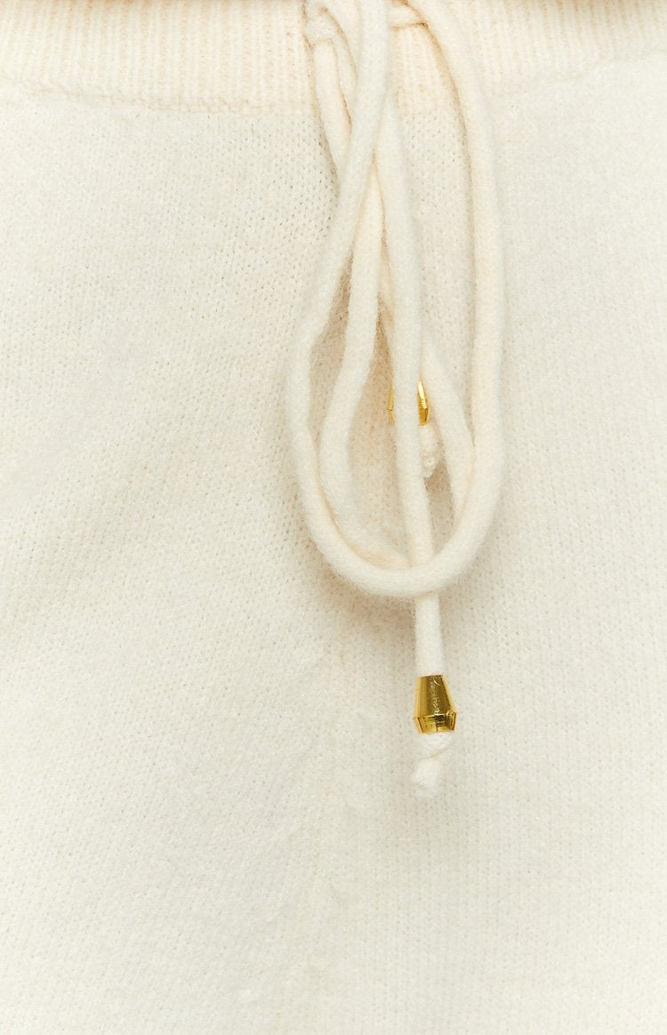 Home Girl Knit Track Pants Cream
