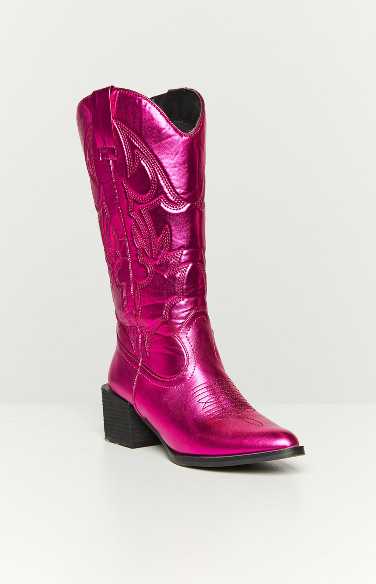 Therapy Ranger Metallic Pink Cowboy Boots