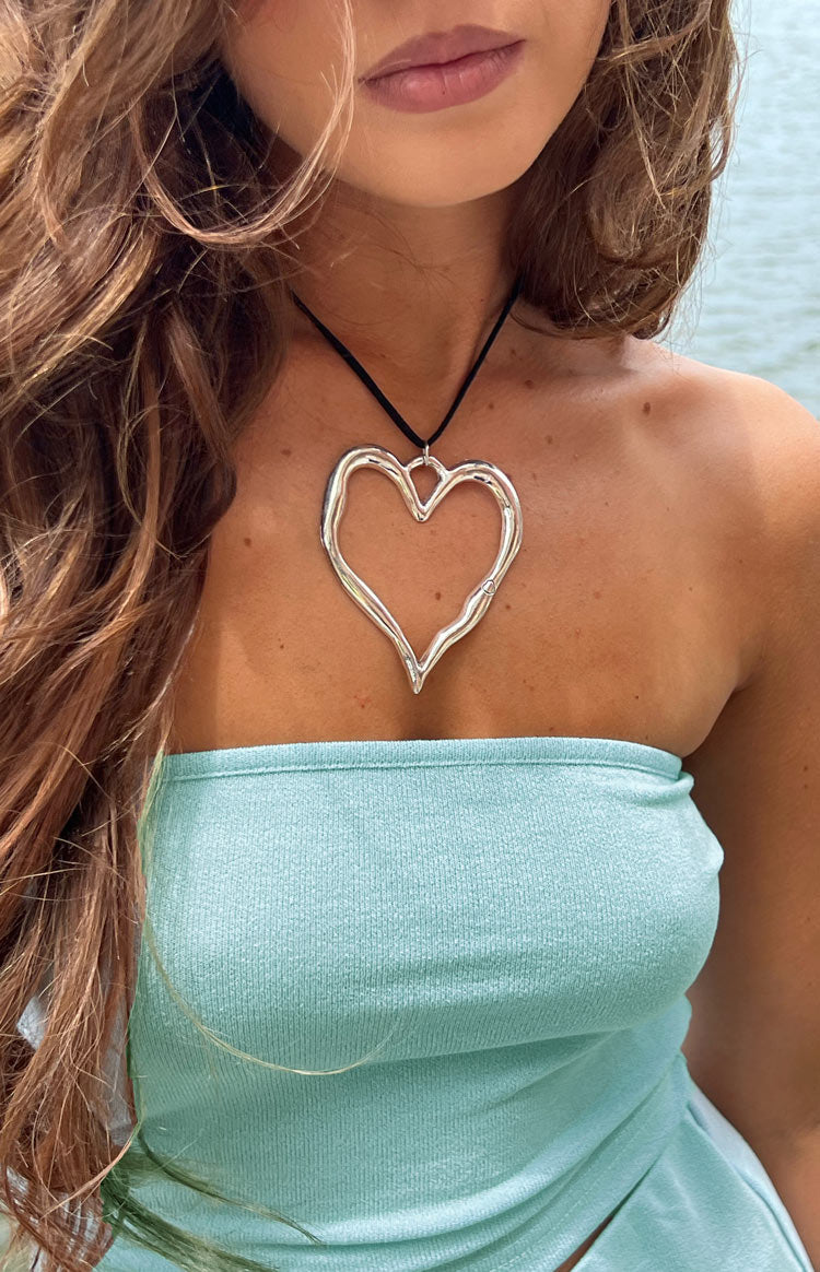 Jaylani Silver Heart Pendant Necklace