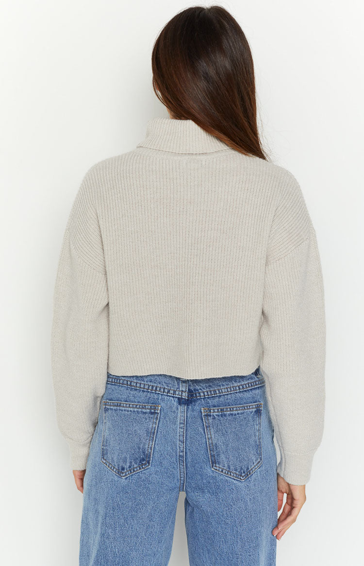 Corby Grey Cropped Sweater