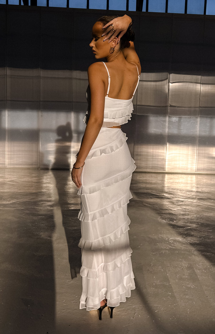 Dolly White Maxi Skirt