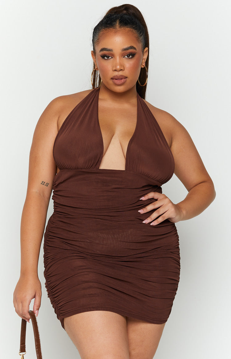 Constance Brown Mini Dress