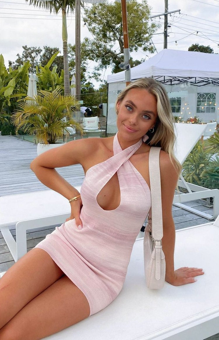 Juliana Knit Dress Pink Space Dye