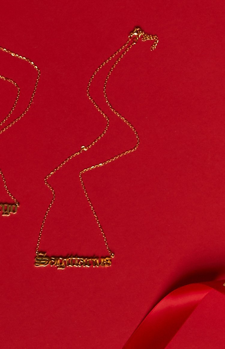 18k Star Sign Gold Necklace