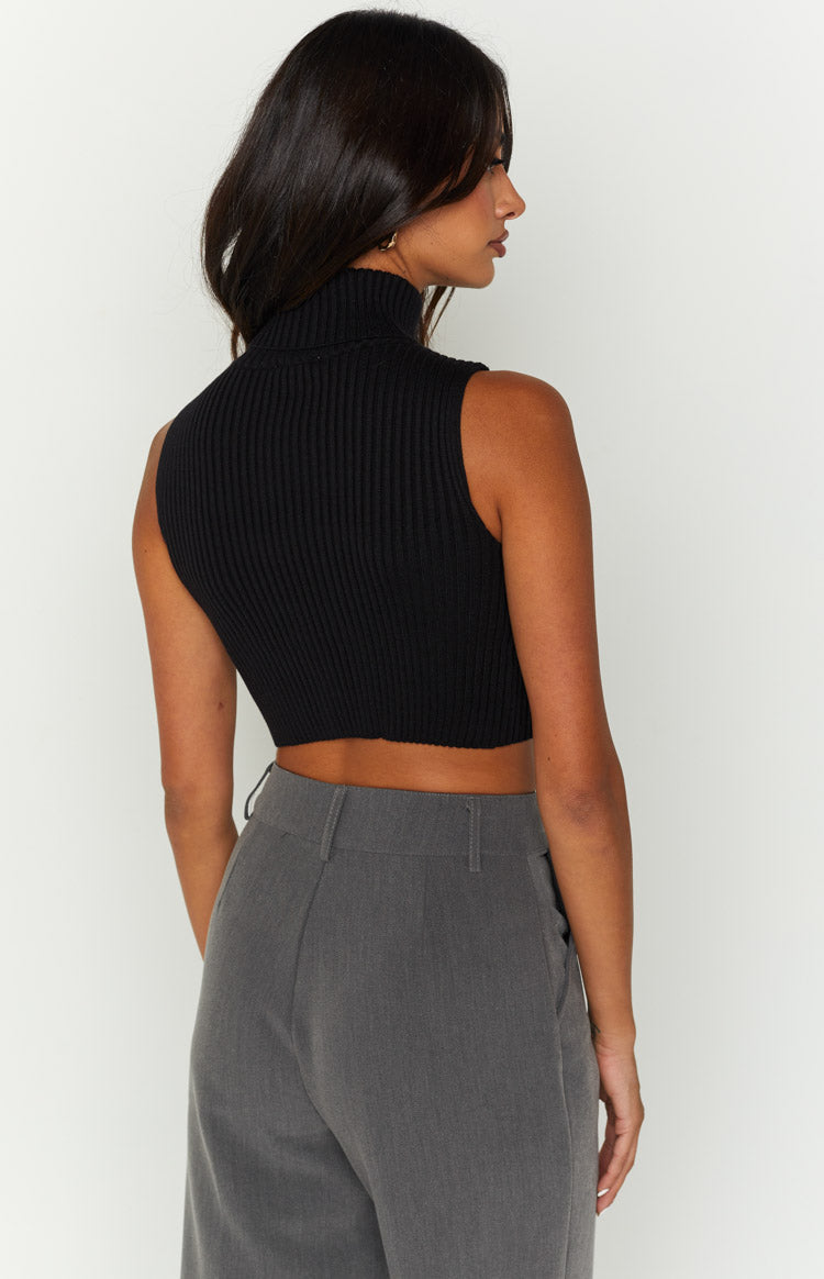 Halo Black Knit Tank