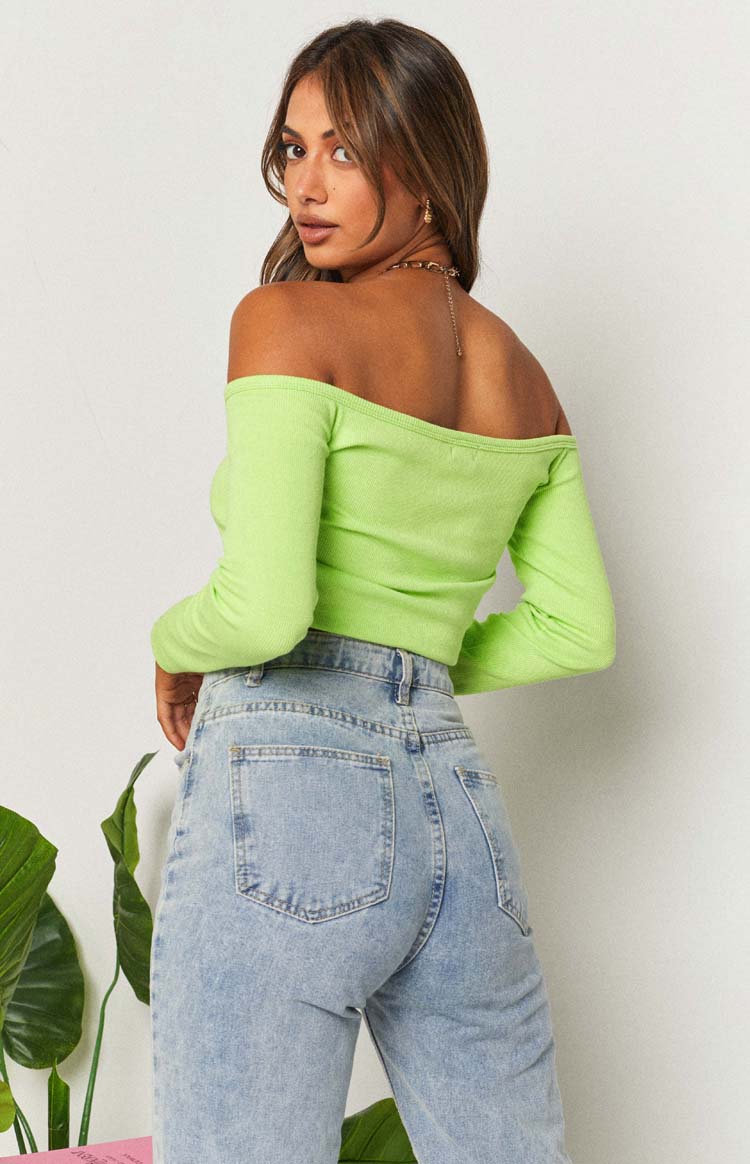 Serya Drop Shoulder Top Green