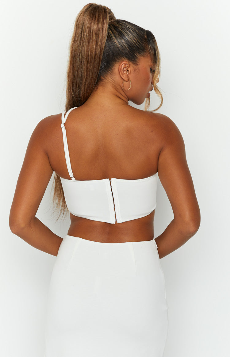 Hunter White Crop Top