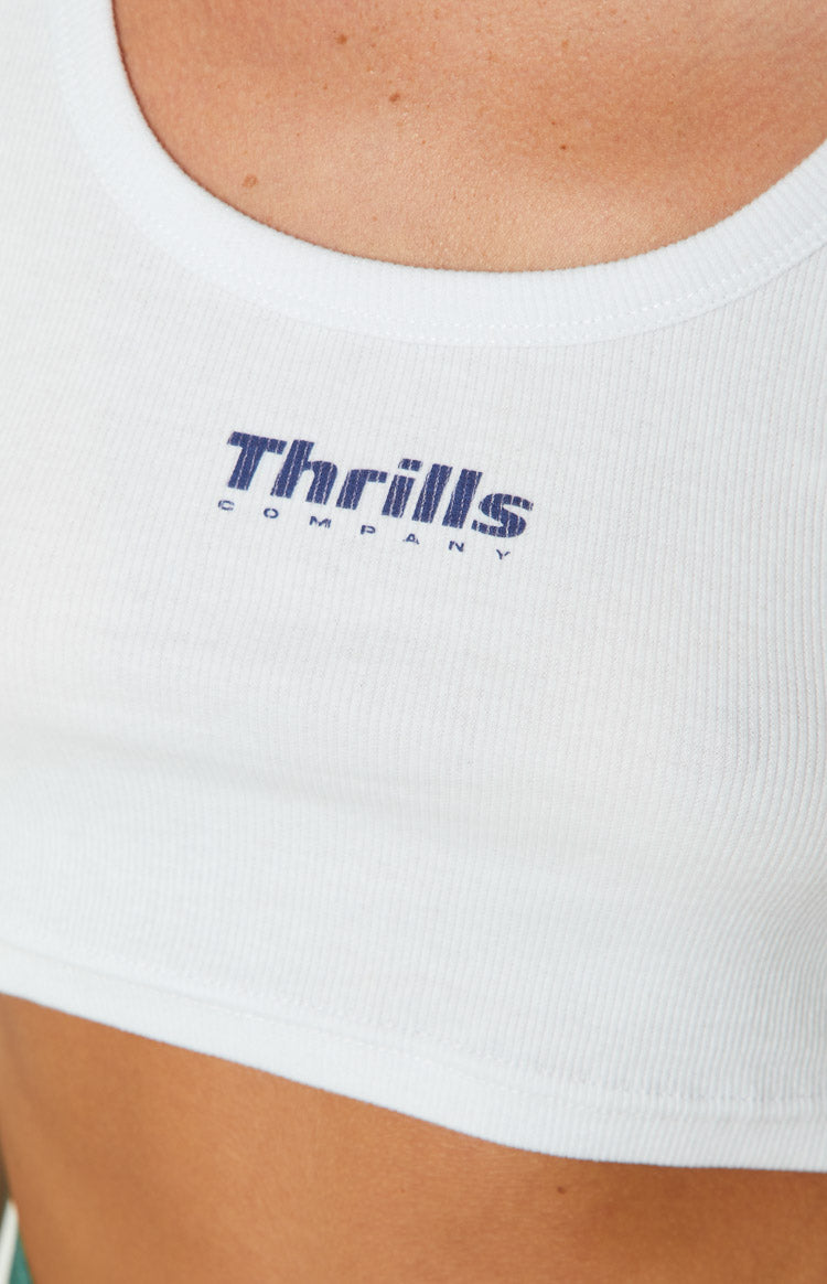 Thrills Paradox of Paradise Retro White Crop Tank
