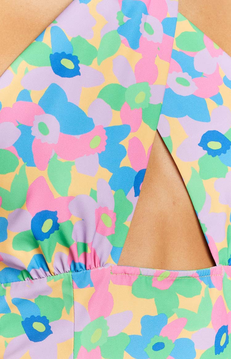 Sofiya Multi Halter Mini Dress