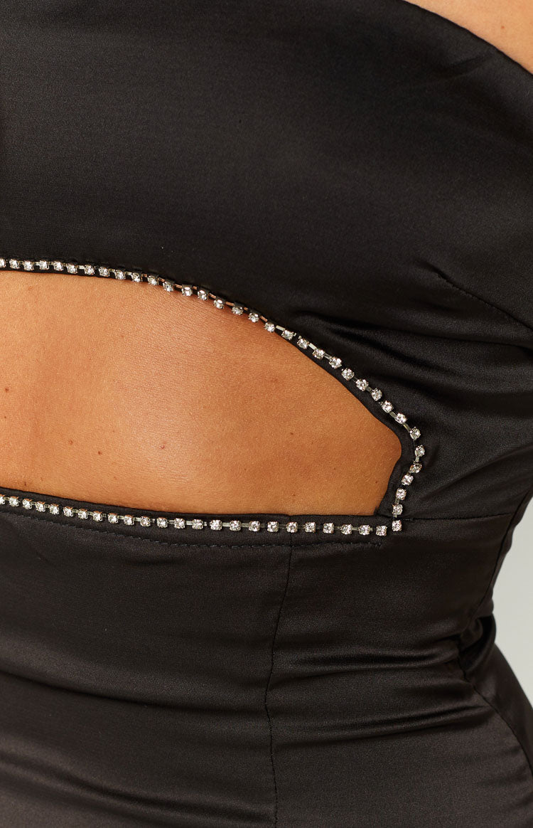 Kaia Black Strapless Mini Dress