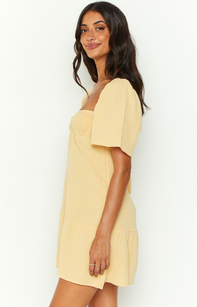 Alexa Yellow Mini Dress