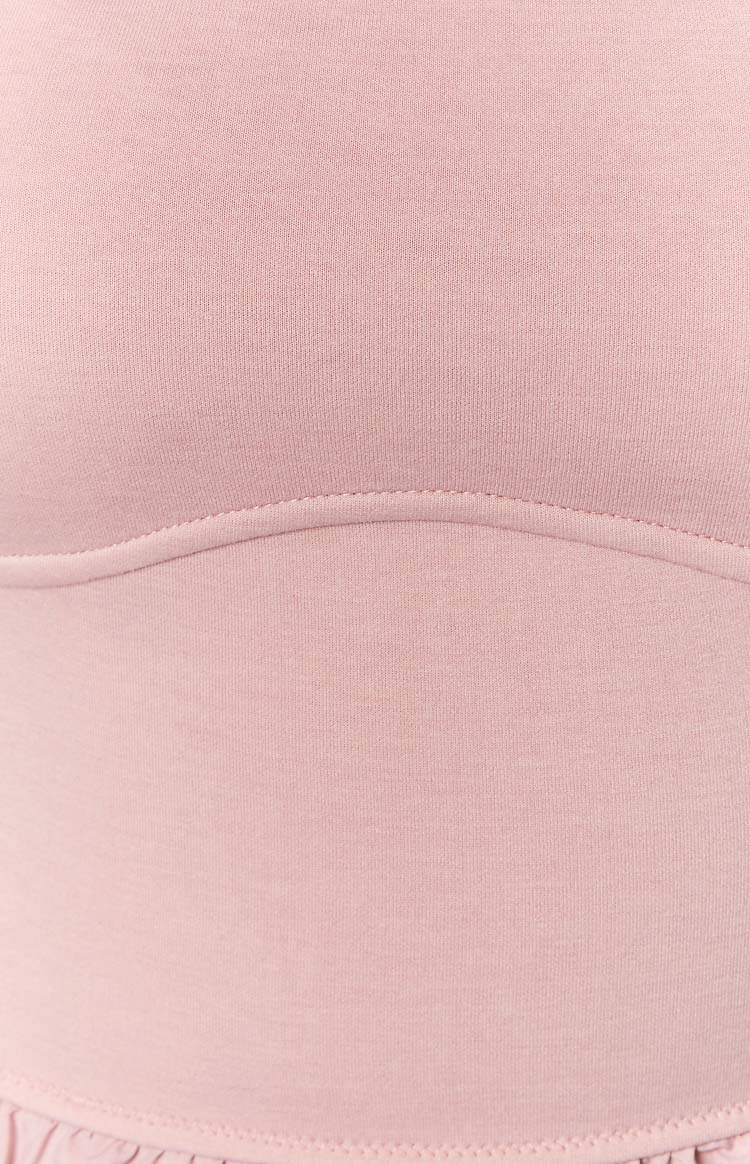 Florah Pink Ruffle Tube Top