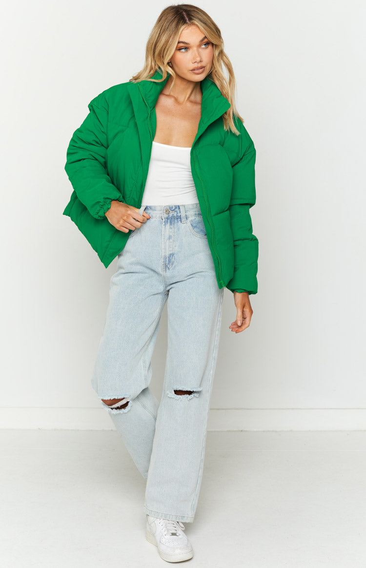 Faye Green Puffer Jacket