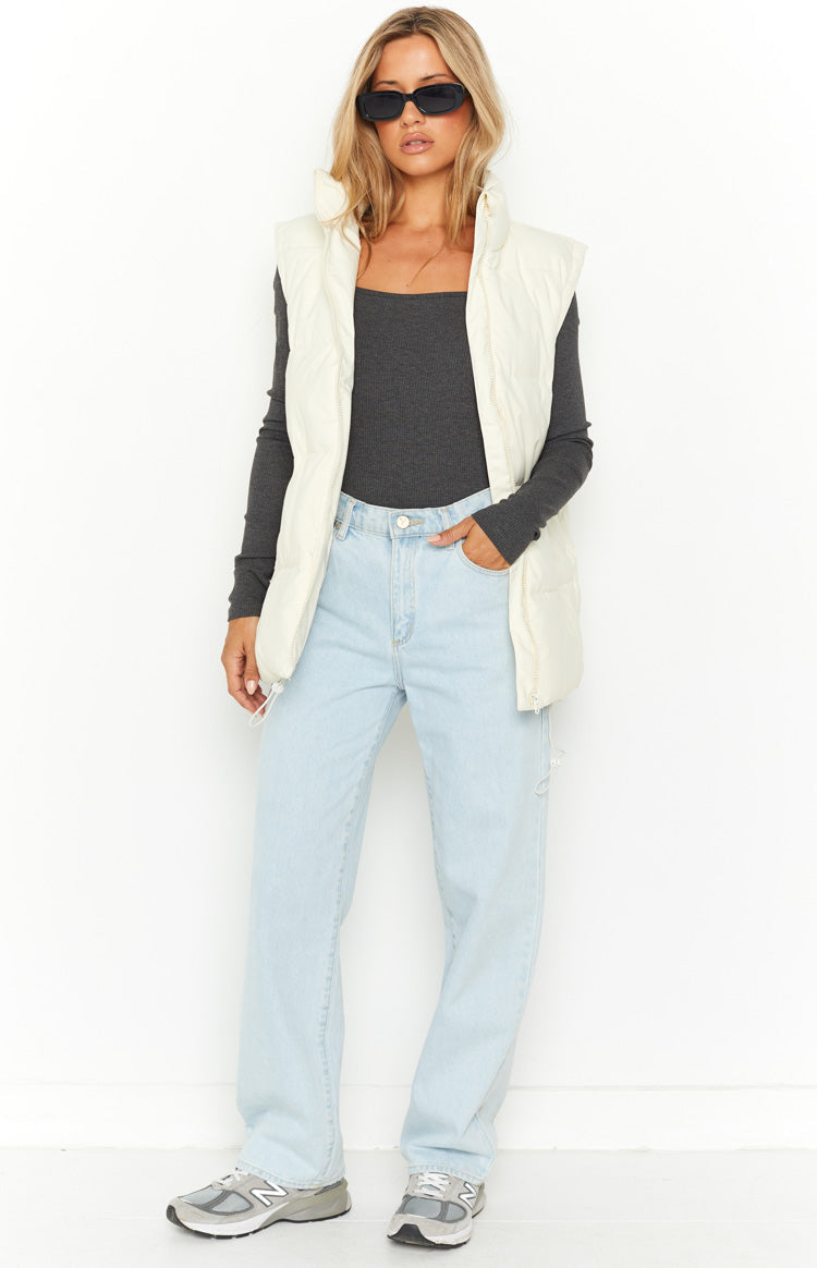 Nalia Cream Puffer Vest