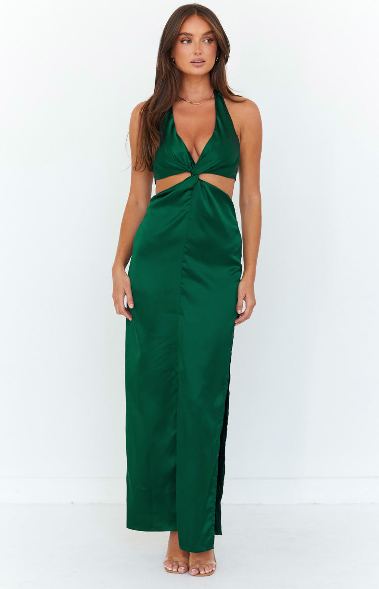Keira Emerald Cut Out Midi Dress
