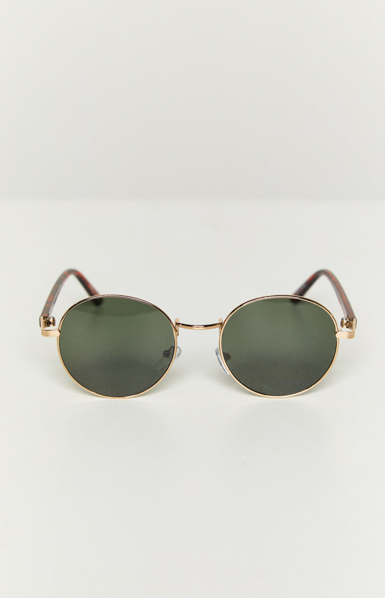 Hunter Round Sunglasses Gold
