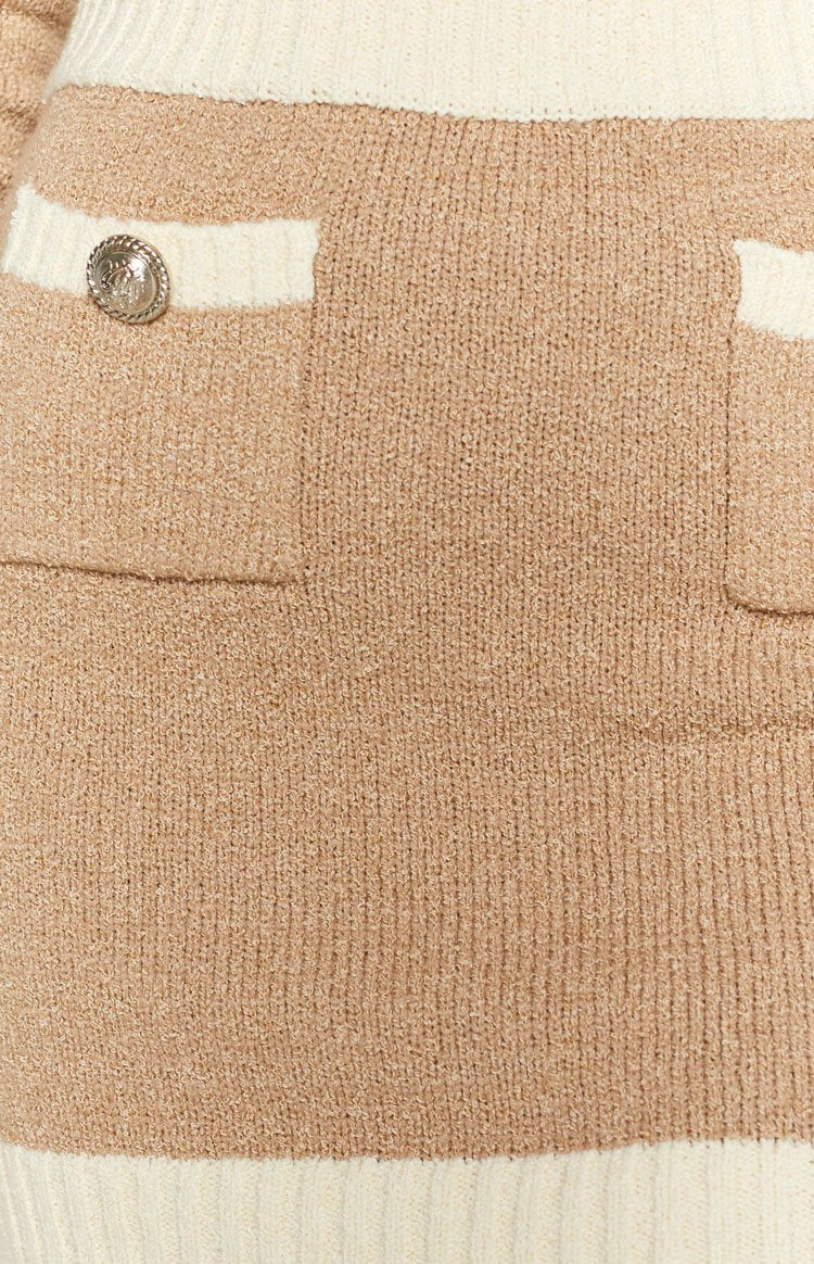 May Knit Mini Skirt Nude