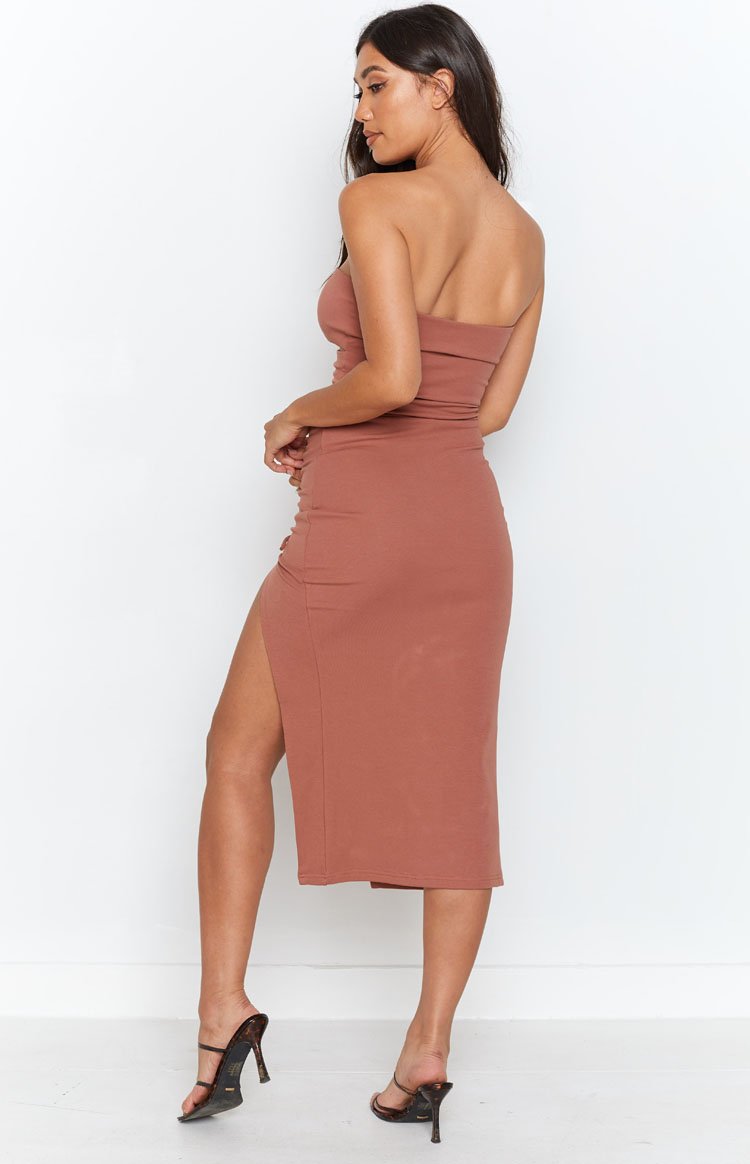 Melody Midi Dress Brown