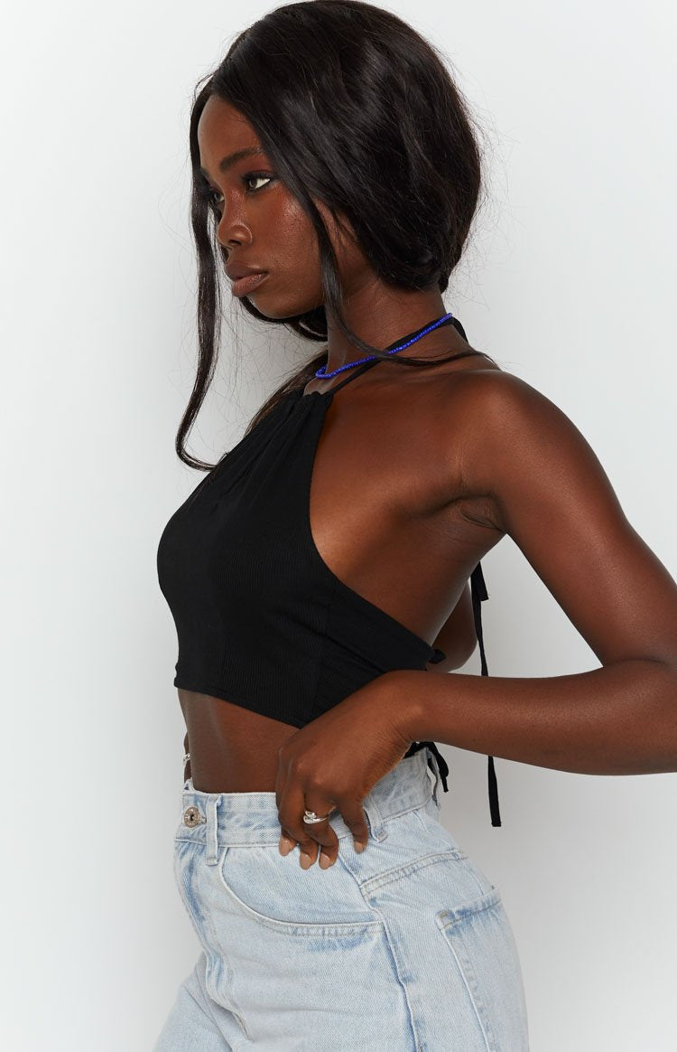 Long Island Crop Top Black