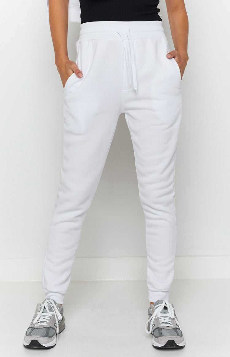 Sports Wear Track Pants White
