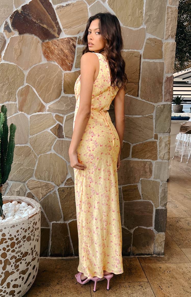Verlaine Yellow Floral Maxi Dress