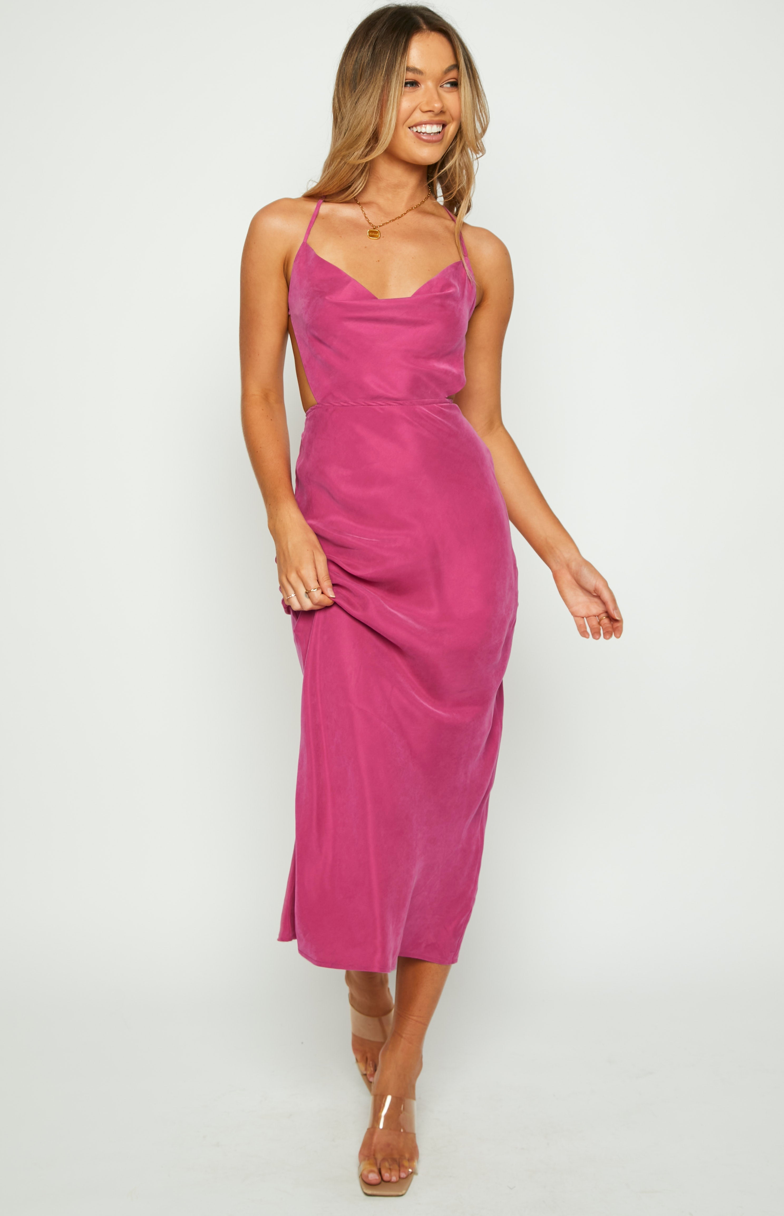 Opal Pink Midi Dress