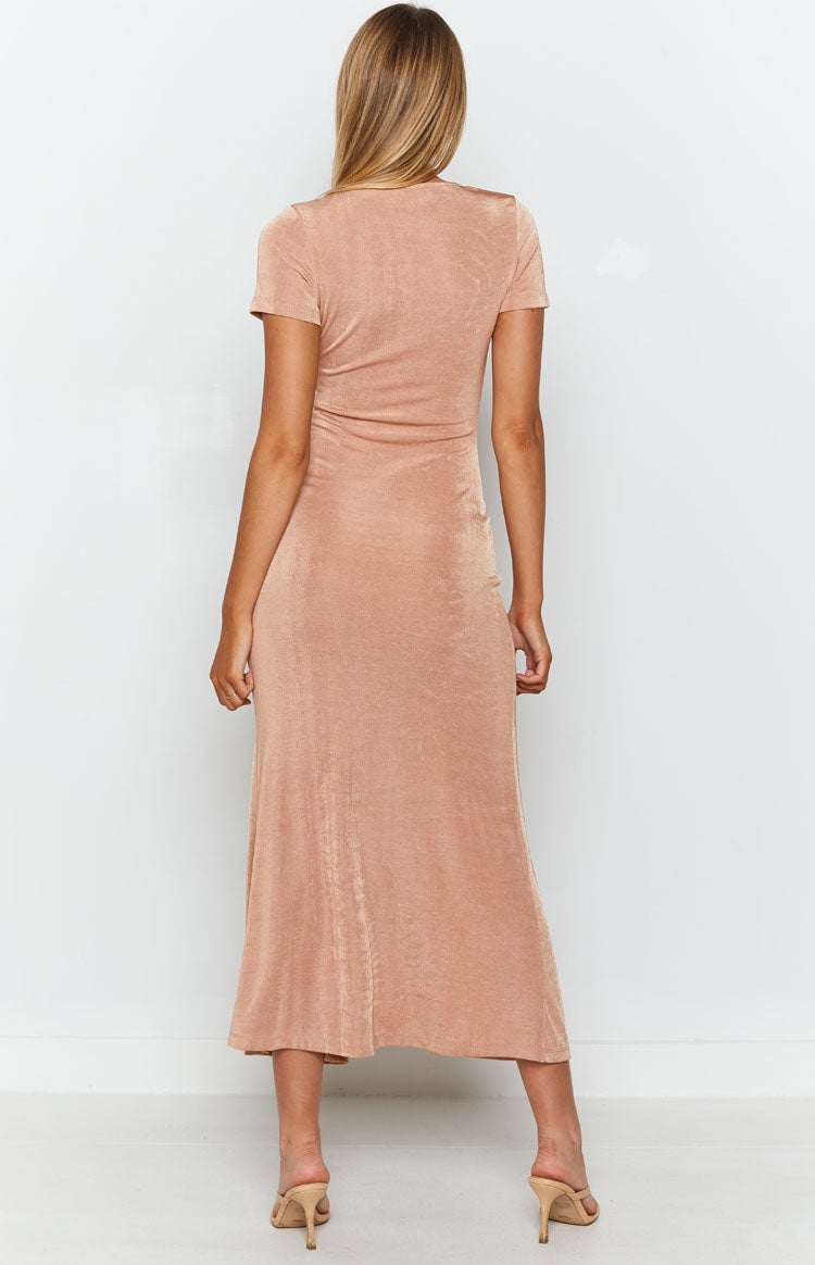 Tallulah Buttoned Maxi Dress Nude