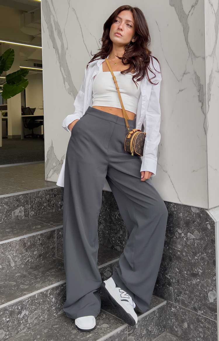 Seneca Slate High Waisted Pants