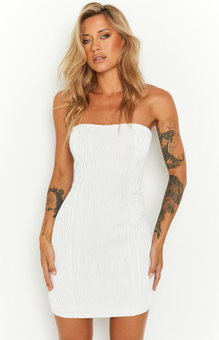 Lexington White Strapless Mini Dress