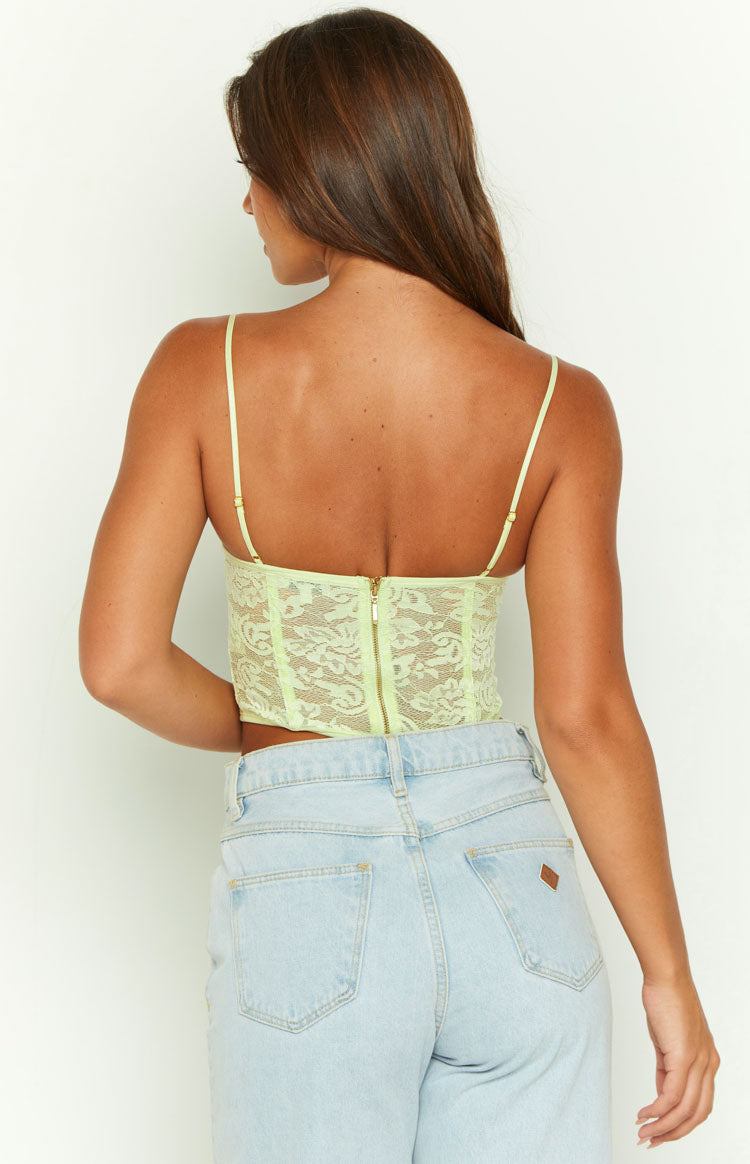 Larah Green Lace Corset