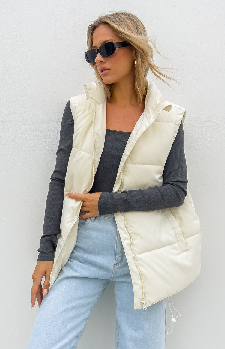 Nalia Cream Puffer Vest