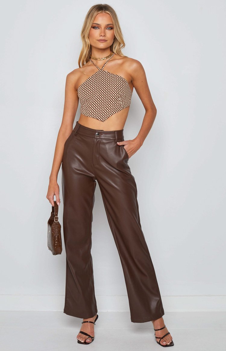 Gina Brown Print Halter Top