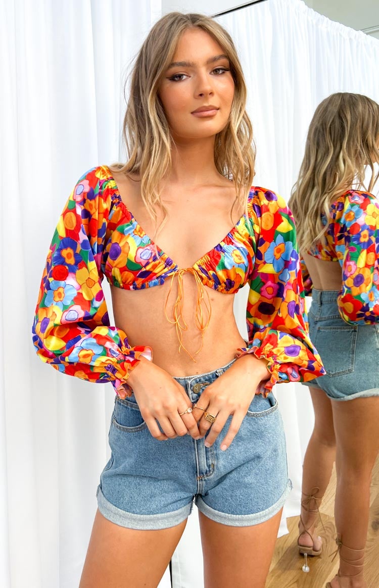 Houston Crop Top Multi Floral