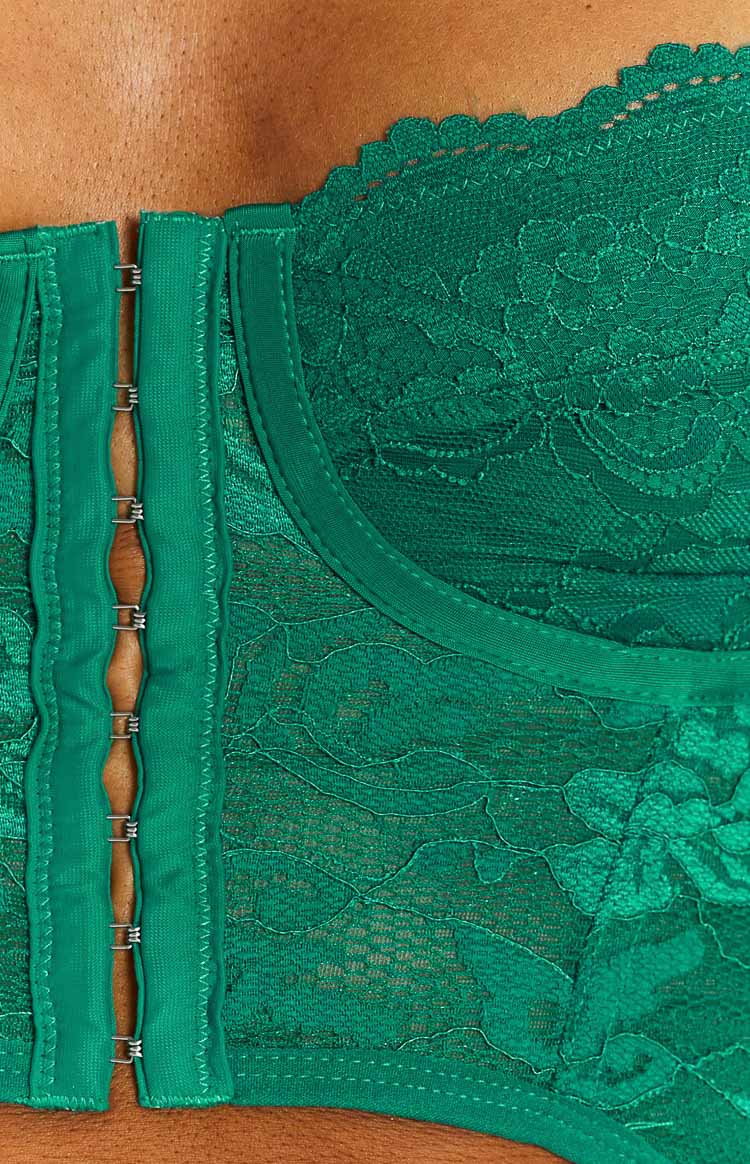 Beckster Green Garter Corset Top
