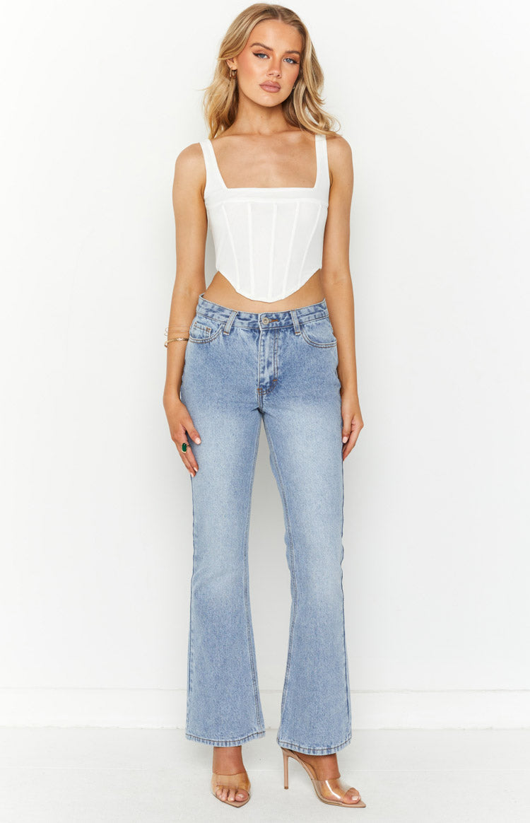 Felicity White Corset Top