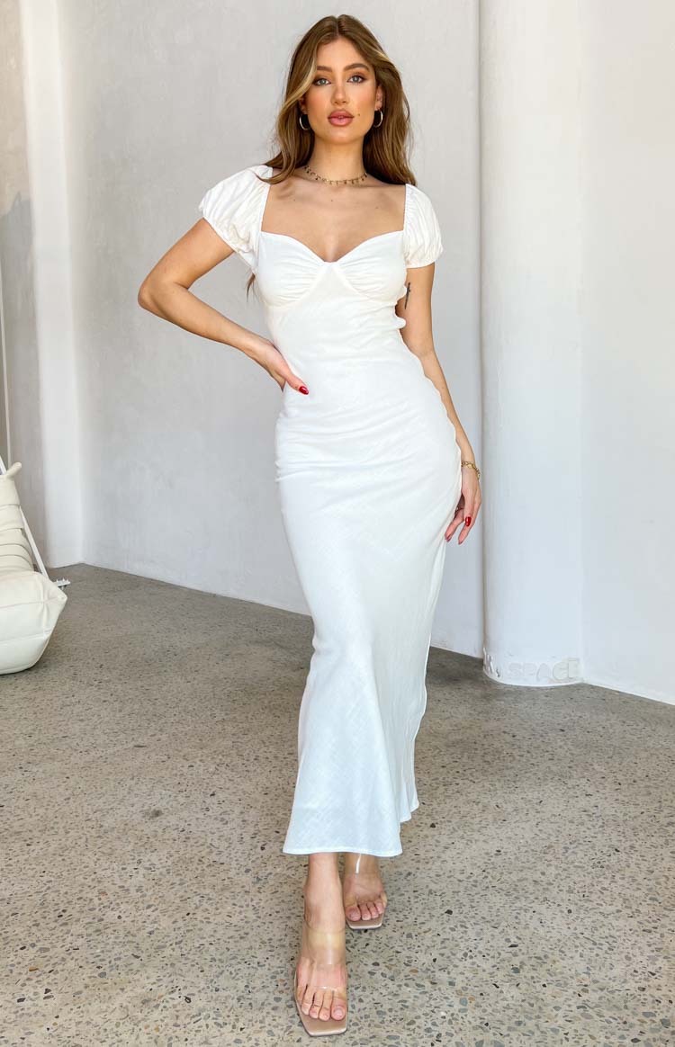 Martha White Maxi Dress