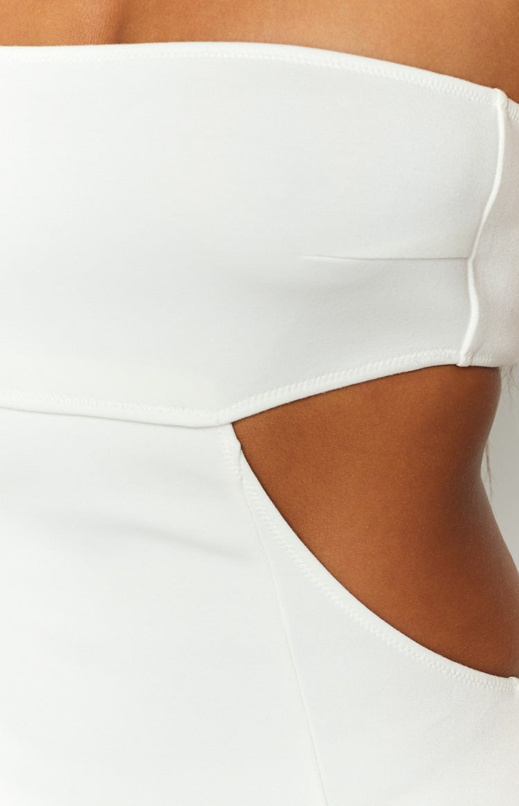 Sylvie White Strapless Maxi Dress