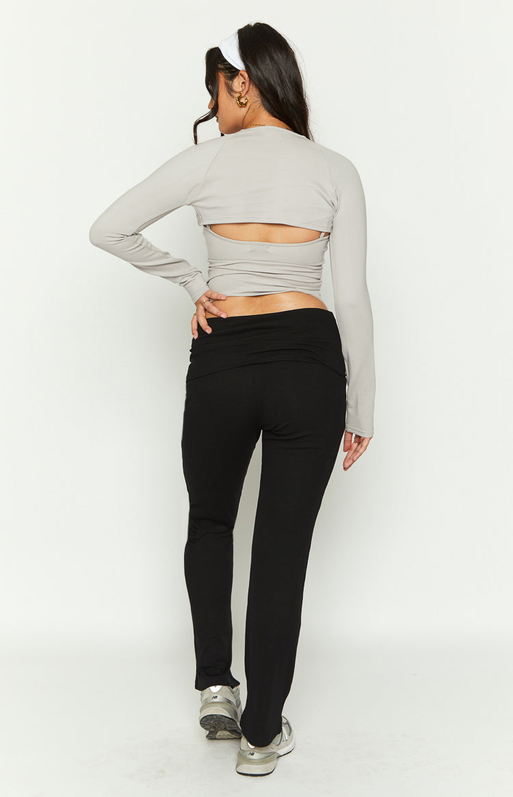 Daxton Black Fold Over Pants