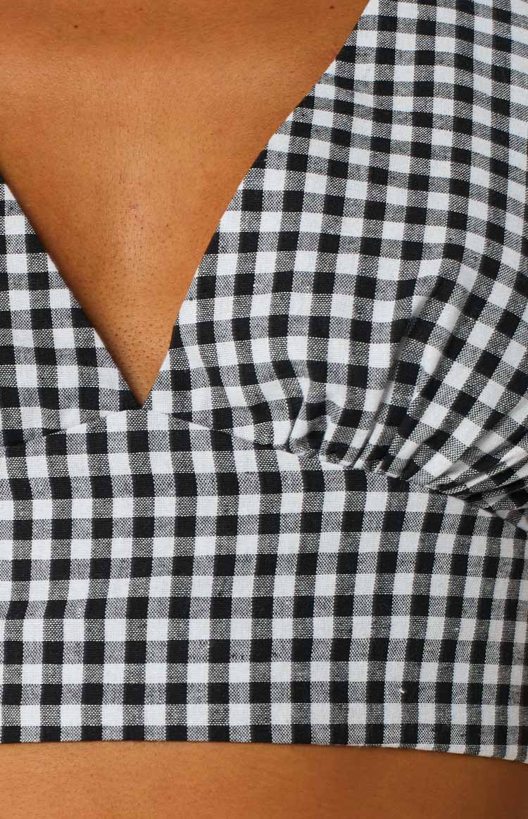 Harlo Mono Gingham Tie Top