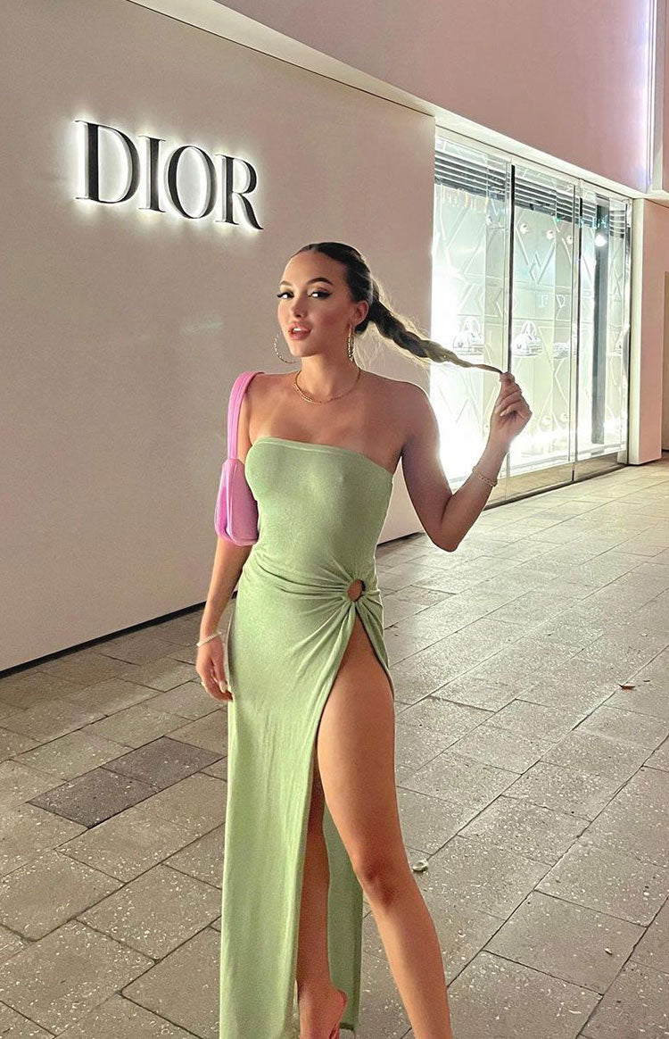 Girls' Night Out Green Midi Dress