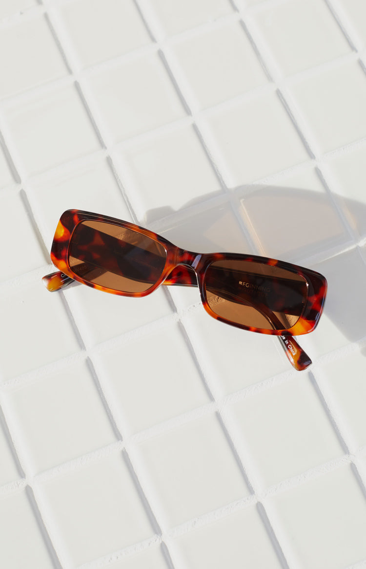 Edith Rectangle Sunglasses Tort